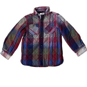 Share Cat & Jack Unisex Plaid Shirt Jacket Shacket Long Sleeve Size XS 4/5
